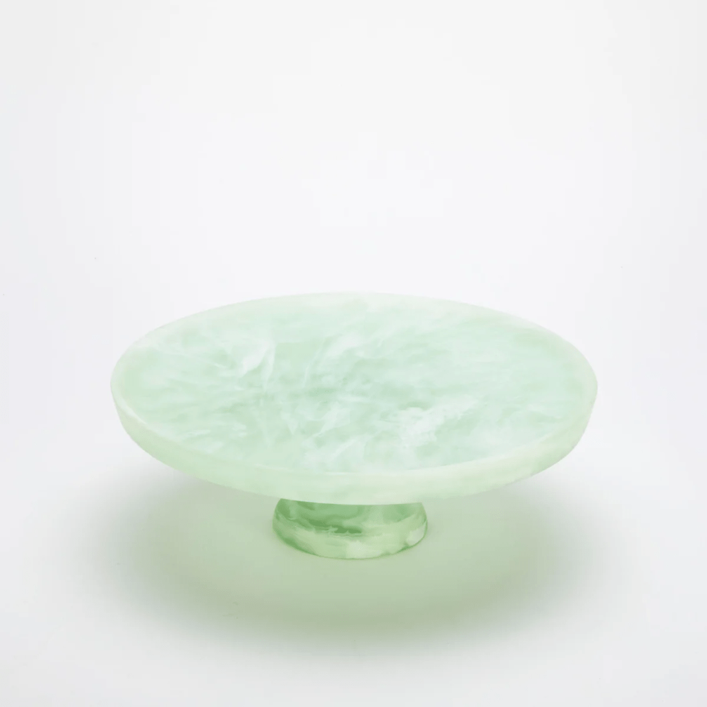 more than peachy resin cake stand