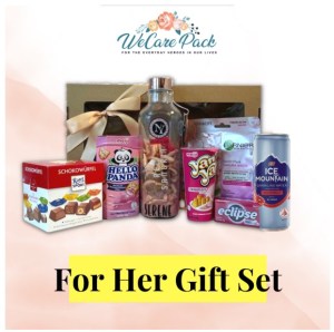Snack Gift Hamper with Personalised Bottle 