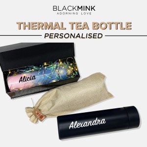 Personalised Slim Tumbler Thermal Tea Bottle Gift