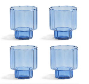 Bloom Blue Set of 4 Glasses