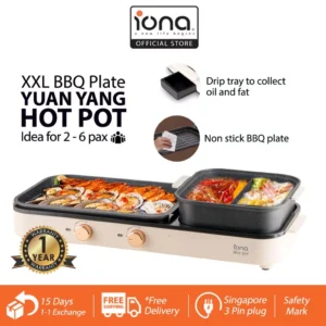 IONA 2-in-1 Steamboat & BBQ Grill for Home Gatherings