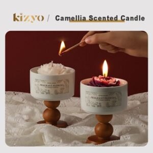 Kizyo Camelia Scented Candle for a Cosy Home Atmosphere