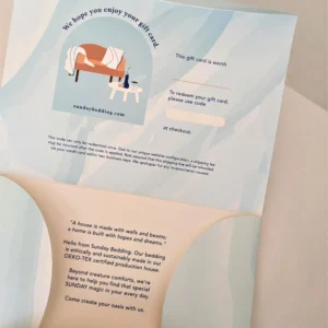 Sunday Beddings Gift Card for Flexible Bedding & Home Essentials