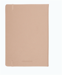 Nude A5 Saffiano Leather Notebook (personalised)